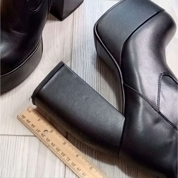 (S-4231) Ankle Boots for Women Fashion Round Toe Chunky High Heel Sz 38 (7.5) - Picture 5 of 12